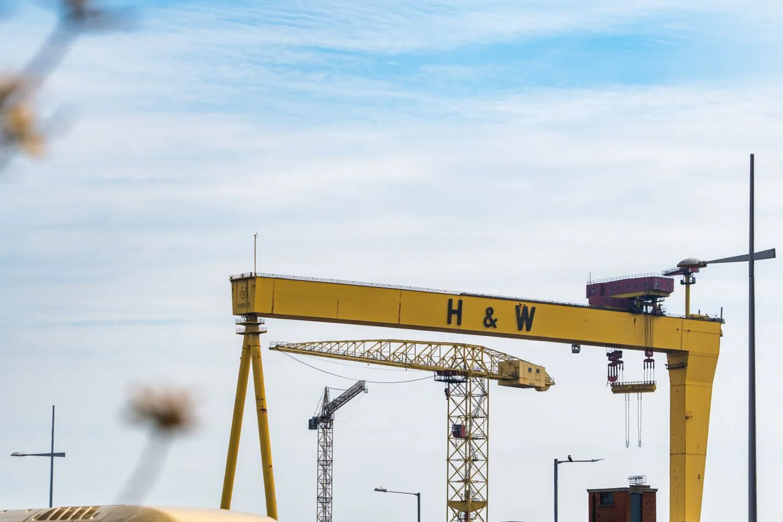 The Harland and Wolff gantry cranes over Belfast